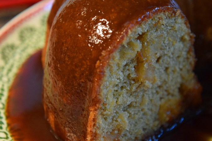 Apple cake closeup