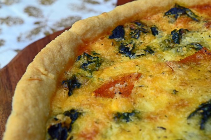 Butternut quiche close up