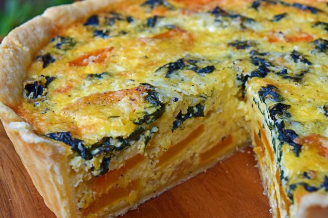 butternut quiche slice out