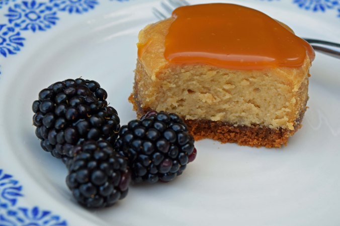 Mini PB cheesecakes closeup