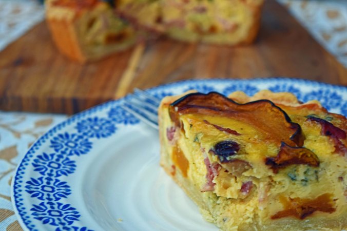 Squash, bacon & Stilton Quiche plate1