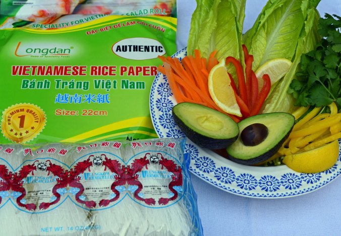 Summer roll ingredients