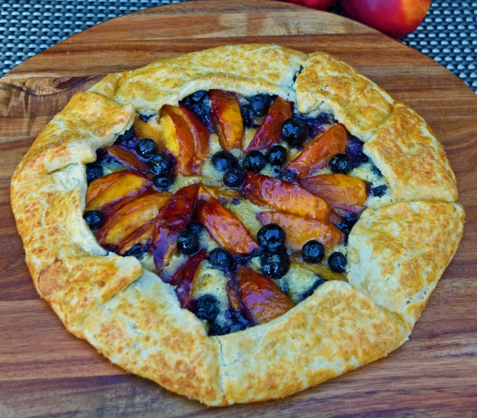 Nectarine blueberry crostata5