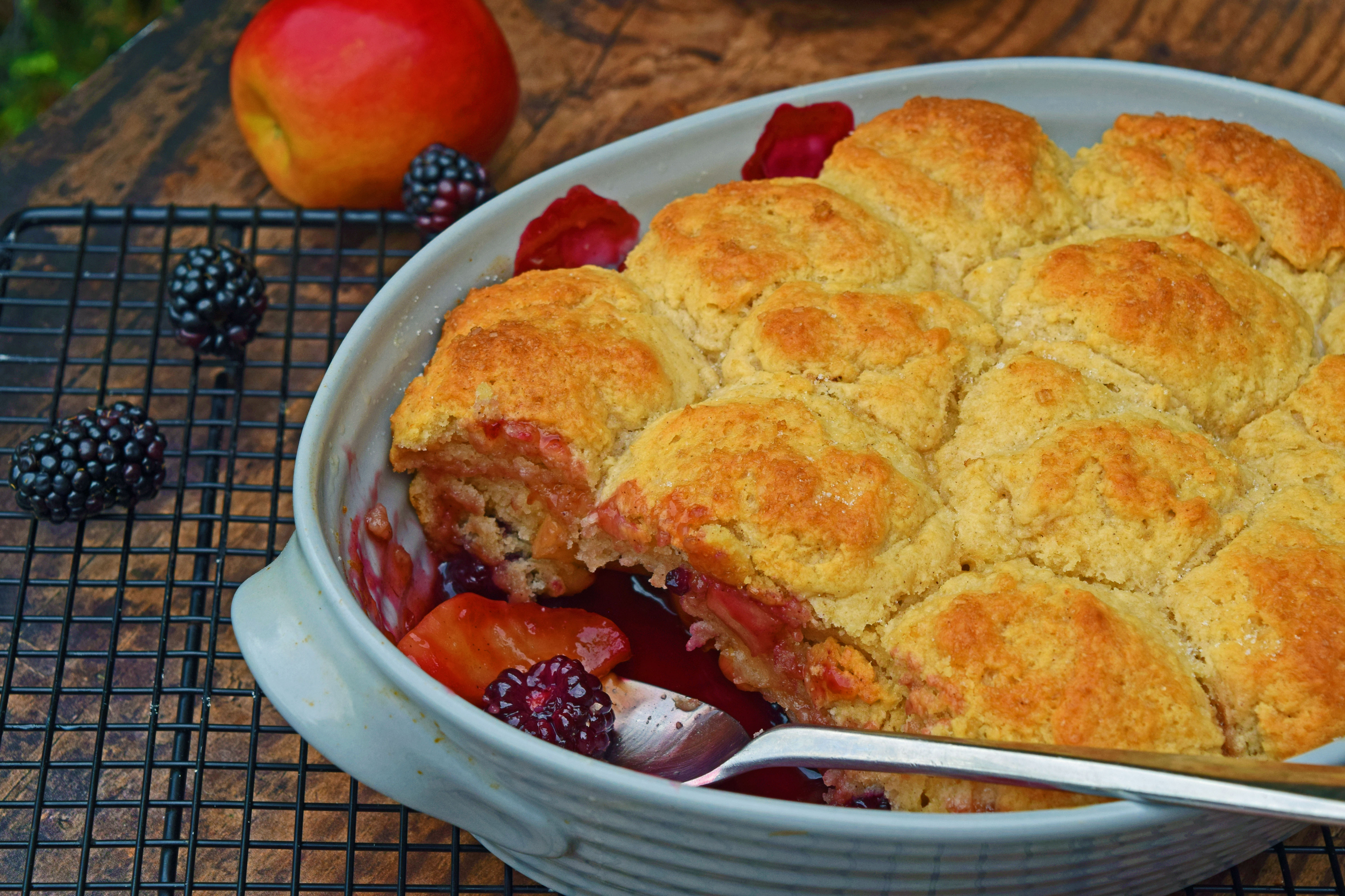 Apple Blackberry Cobbler5