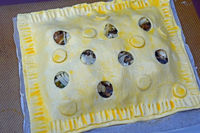 Swiss chard and mushroom pie