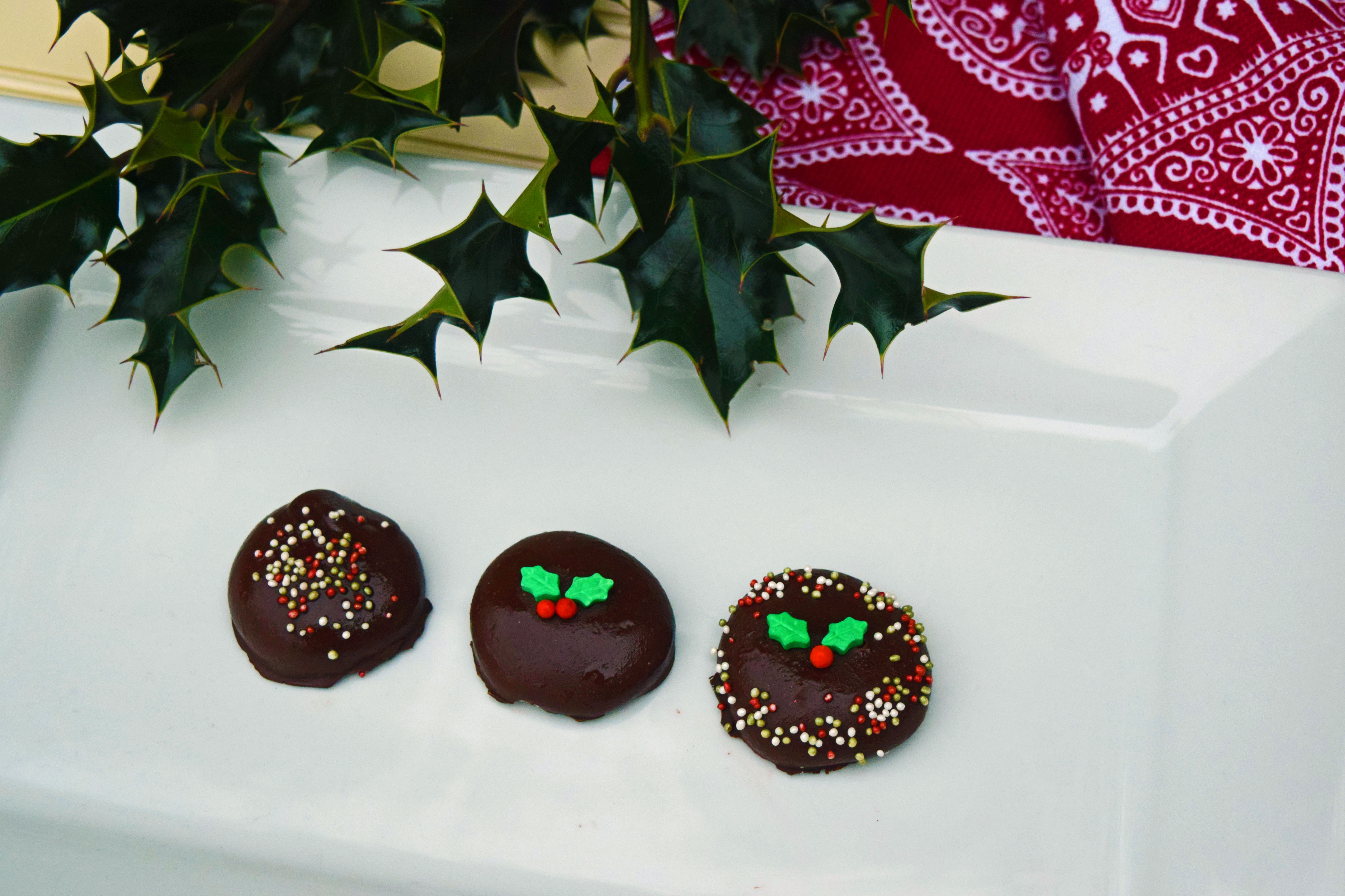 Peppermint patties with sprinkles