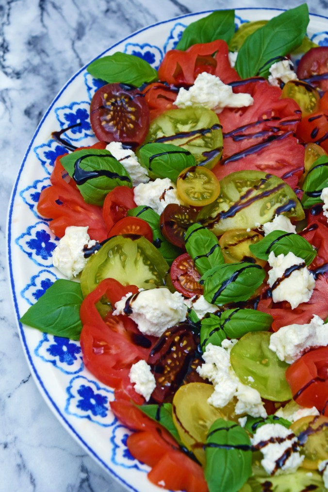 Heritage Tomato and Goats Cheese Salad