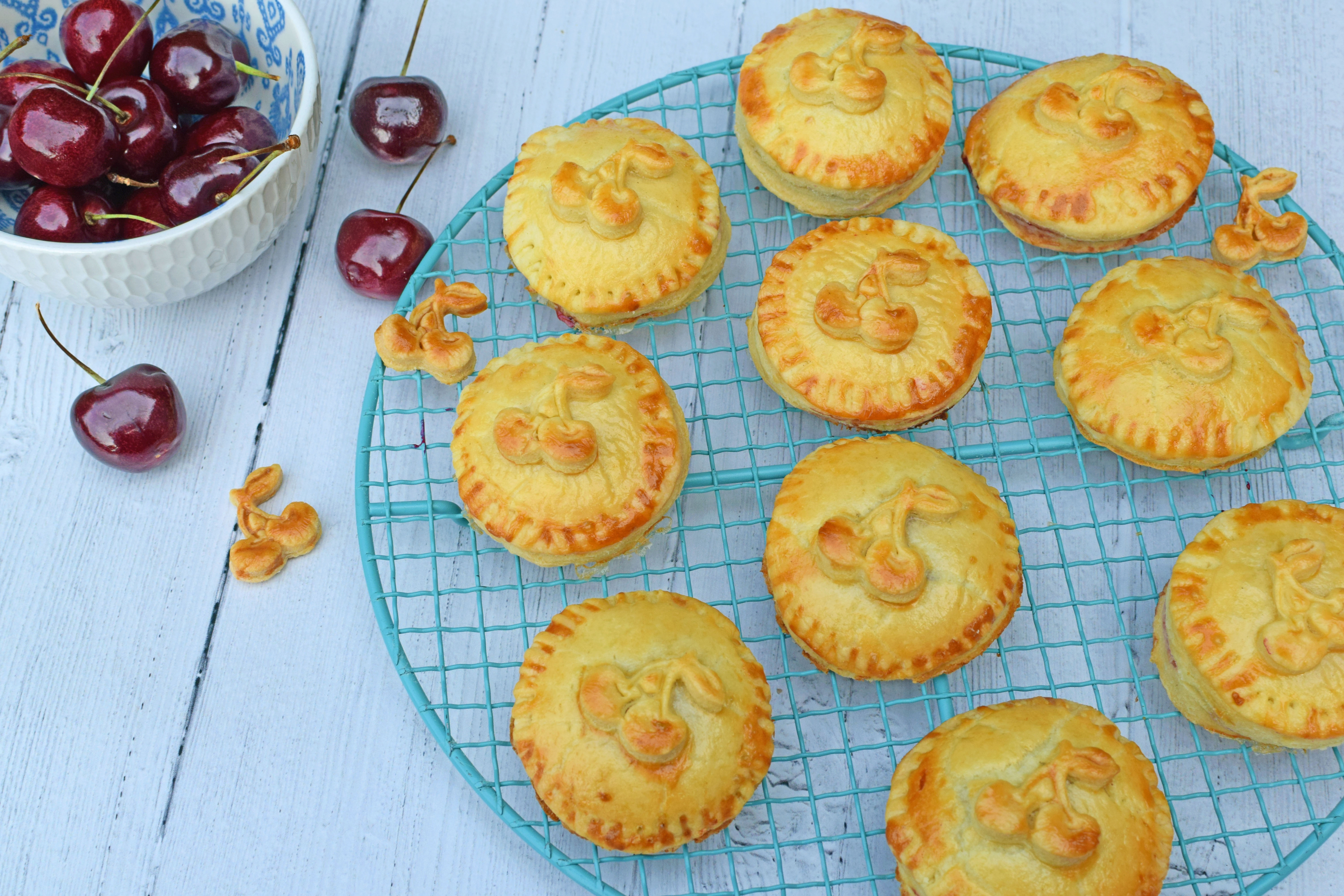 Cherry handpies baked